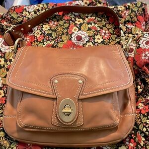 Coach handbag closet staple classic subtle leather brass hardware vintage